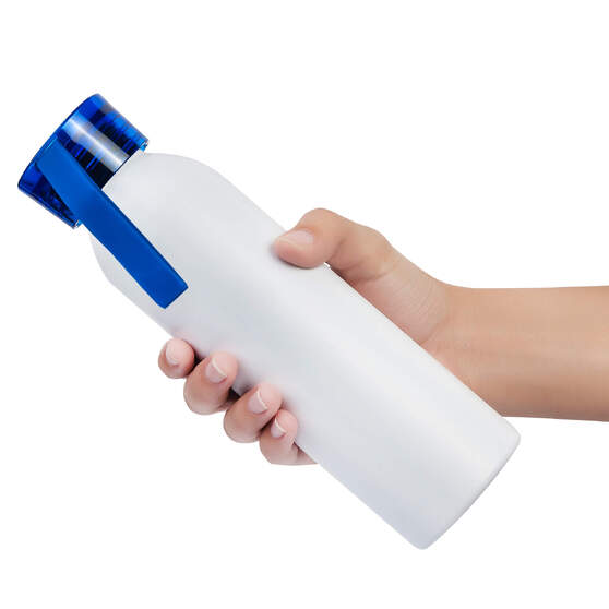 Бутылка для воды VIKING WHITE 650мл. Белая с синей крышкой 6143.01-2