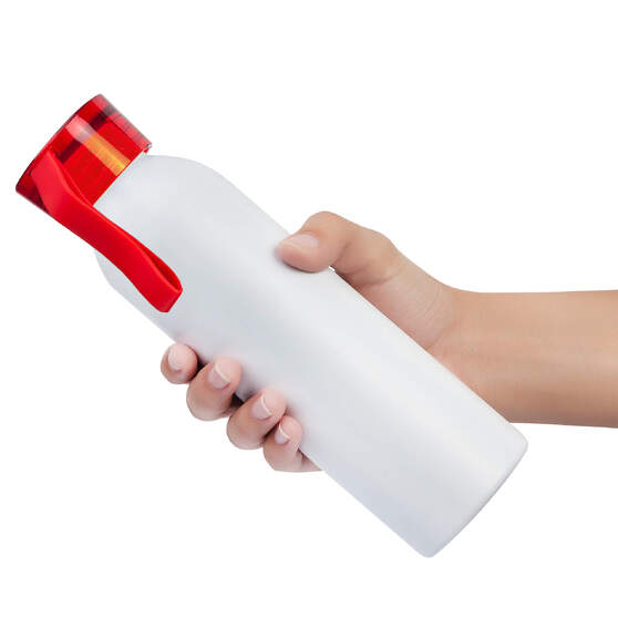 Бутылка для воды VIKING WHITE 650мл. Белая с красной крышкой 6143.03-2