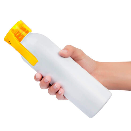 Бутылка для воды VIKING WHITE 650мл. Белая с желтой крышкой 6143.04-2