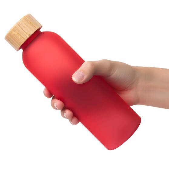 Бутылка для воды BAMBOO PET SOFT 550мл. Красная 6265.03-2