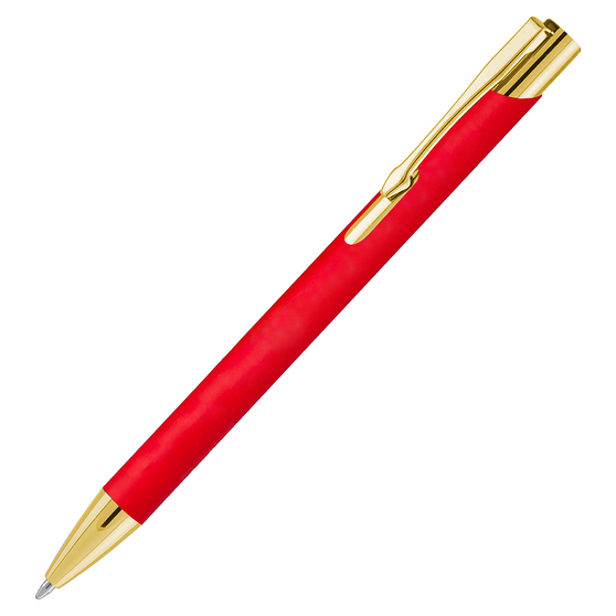 Ручка шариковая, Legend Soft Touch Mirror Gold Requis, красная/золотистая