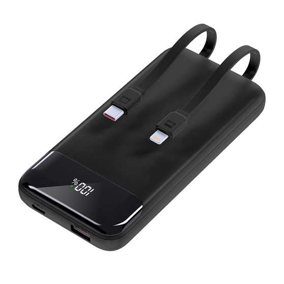 Внешний аккумулятор Nero с быстрой зарядкой (до 22,5W), 10000 mAh, чёрный