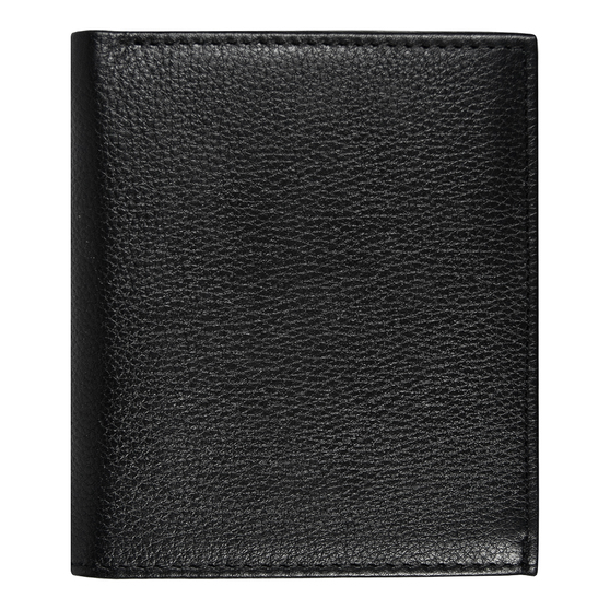 Кошелек с картхолдером Leather Plain, чёрный