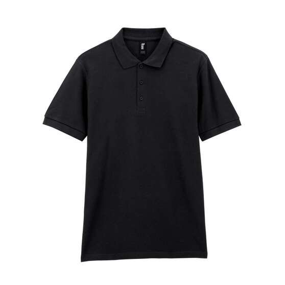 Футболка поло PREMIUM COTTON ADULT DOUBLE PIQUE, ЧЕРНЫЙ S
