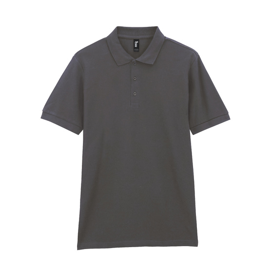 Футболка поло PREMIUM COTTON ADULT DOUBLE PIQUE, ГРАФИТОВЫЙ 3XL