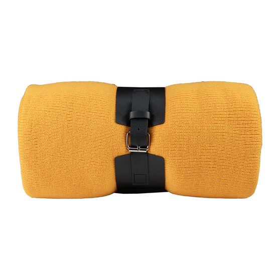 Плед "Belt"; жёлтый; 130 х 180 см; 100% акрил, с поясом