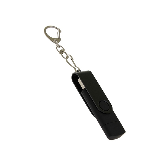 USB 3.0- флешка на 128 Гб с поворотным механизмом и дополнительным разъемом Type-C