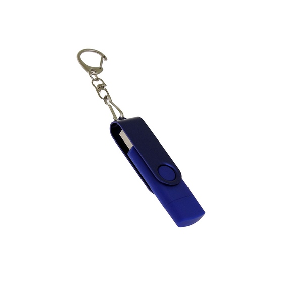 USB 3.0- флешка на 16 Гб с поворотным механизмом и дополнительным разъемом Type-C