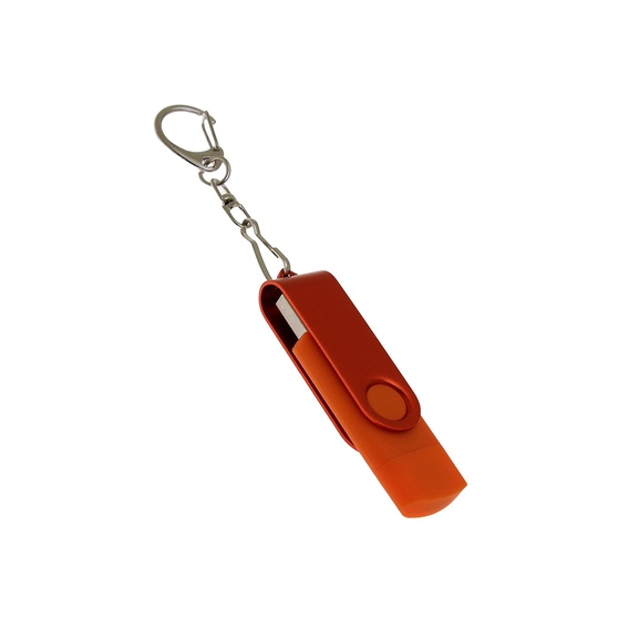 USB 3.0- флешка на 16 Гб с поворотным механизмом и дополнительным разъемом Type-C