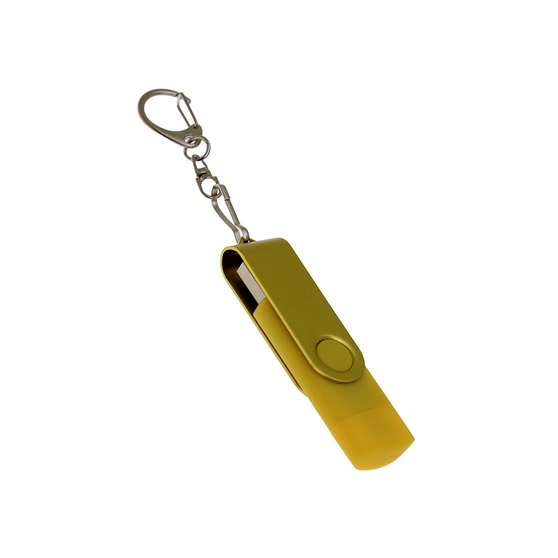 USB 3.0- флешка на 32 Гб с поворотным механизмом и дополнительным разъемом Type-C