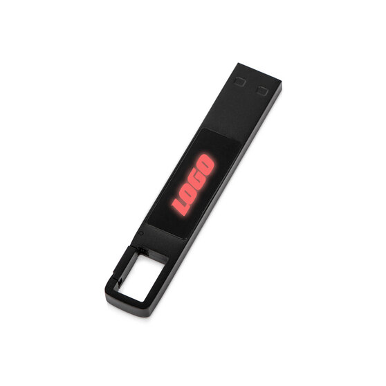 USB 2.0- флешка на 32 Гб c подсветкой логотипа «Hook LED»