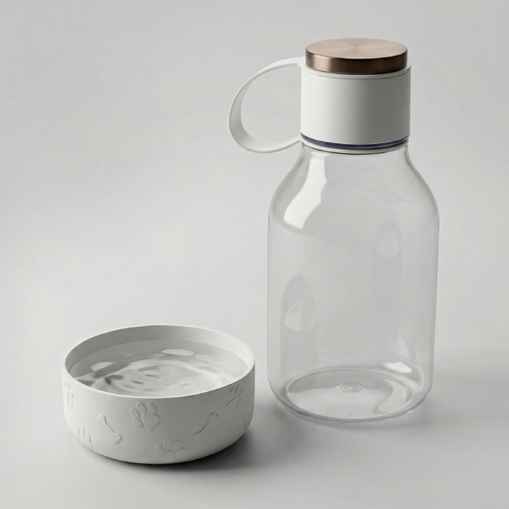 Бутылка для воды 2-в-1 «Dog Bowl Bottle» со съемной миской для питомцев, 1500 мл