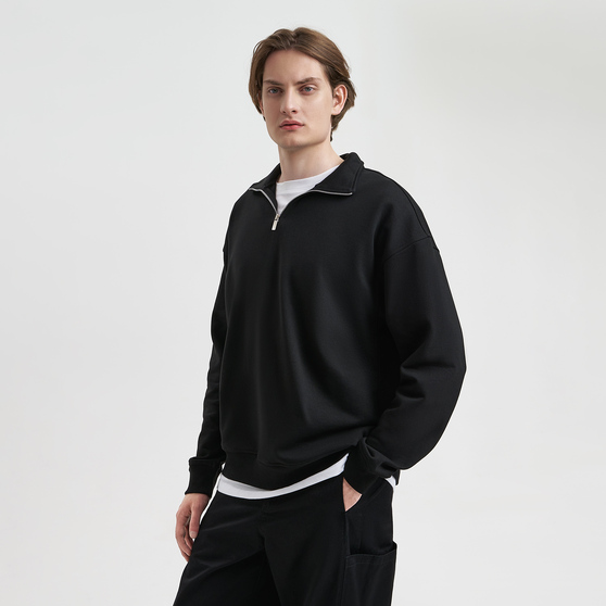 Толстовка на молнии унисекс Флоу (Flow), черная, размер XL/2XL