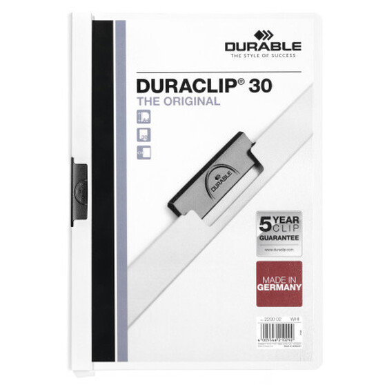 220002 Папка с клипом DURACLIP ORIGINAL 30 белая