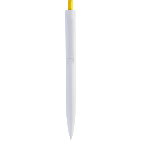 Ручка IGLA COLOR Белая с желтой кнопкой 1033.04